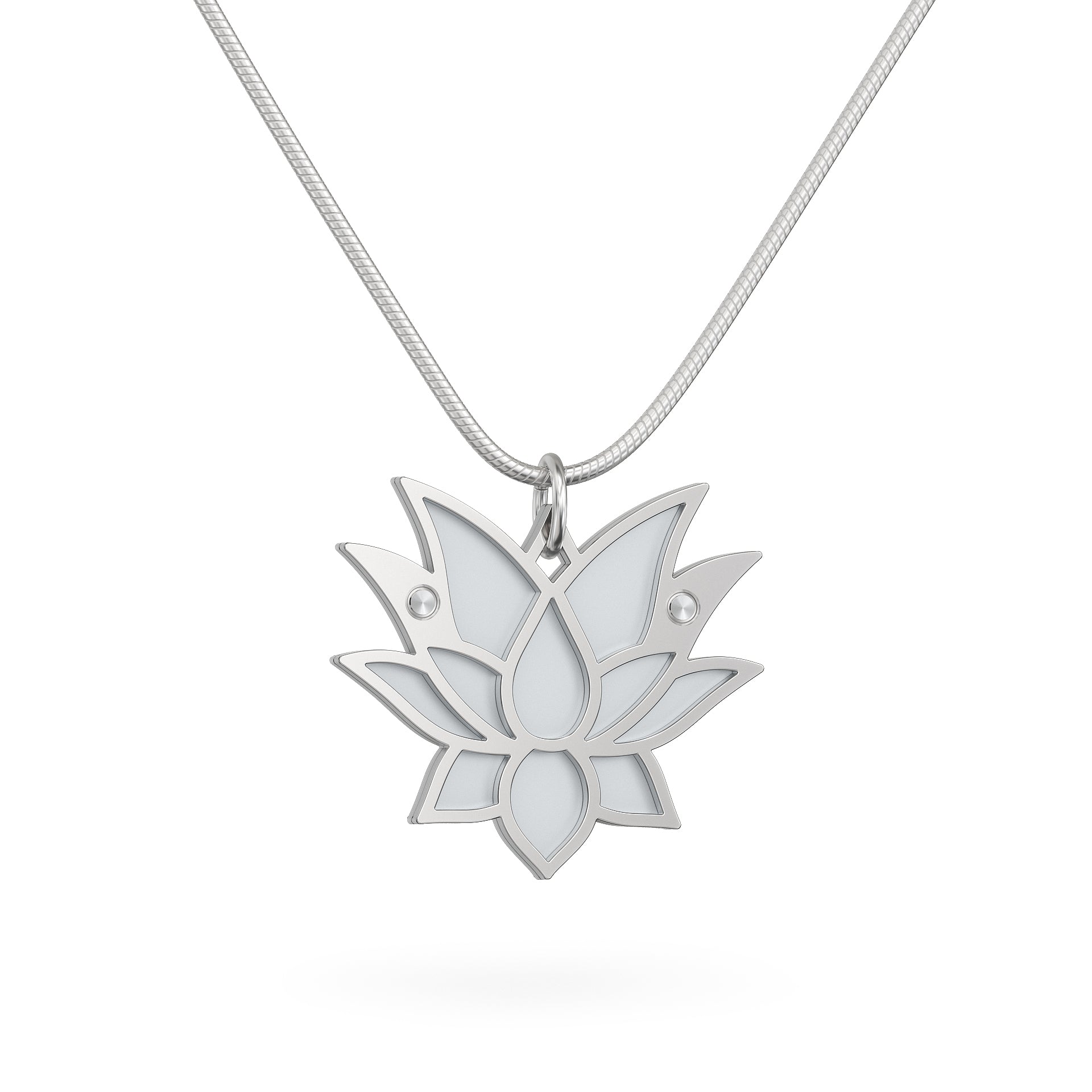 lotus stainless steel pendant sacred geometry