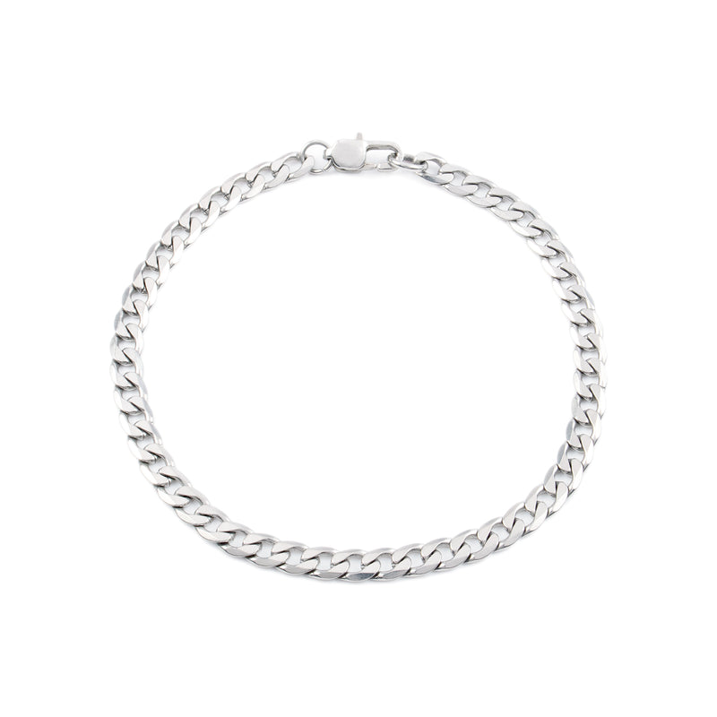 4mm curb chain bracelet bare